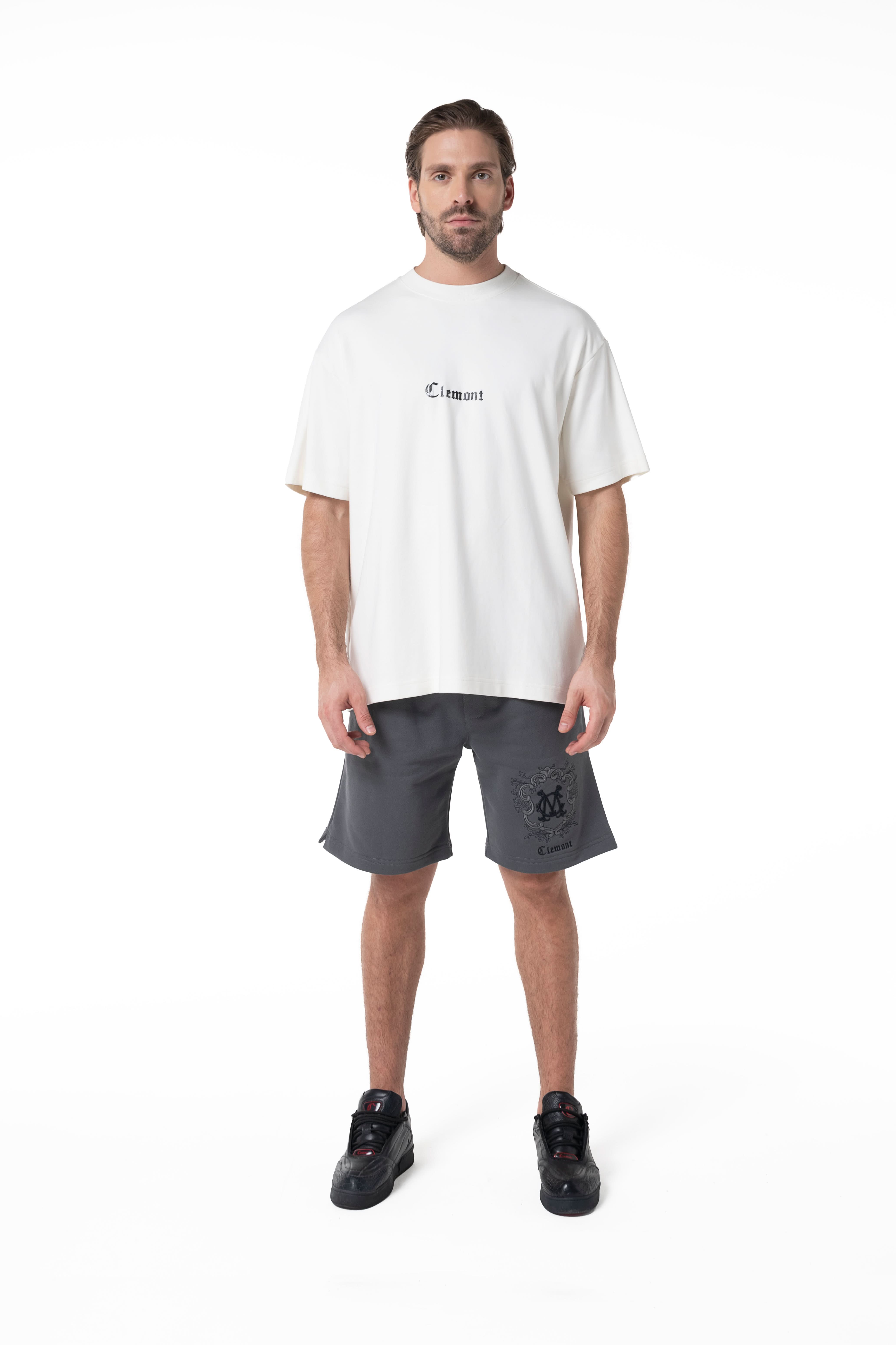 LUSINGA CREAM MEN'S OVERSIZED T-SHIRT CLEMONT - IMAGE 3 - CLEMONT.US