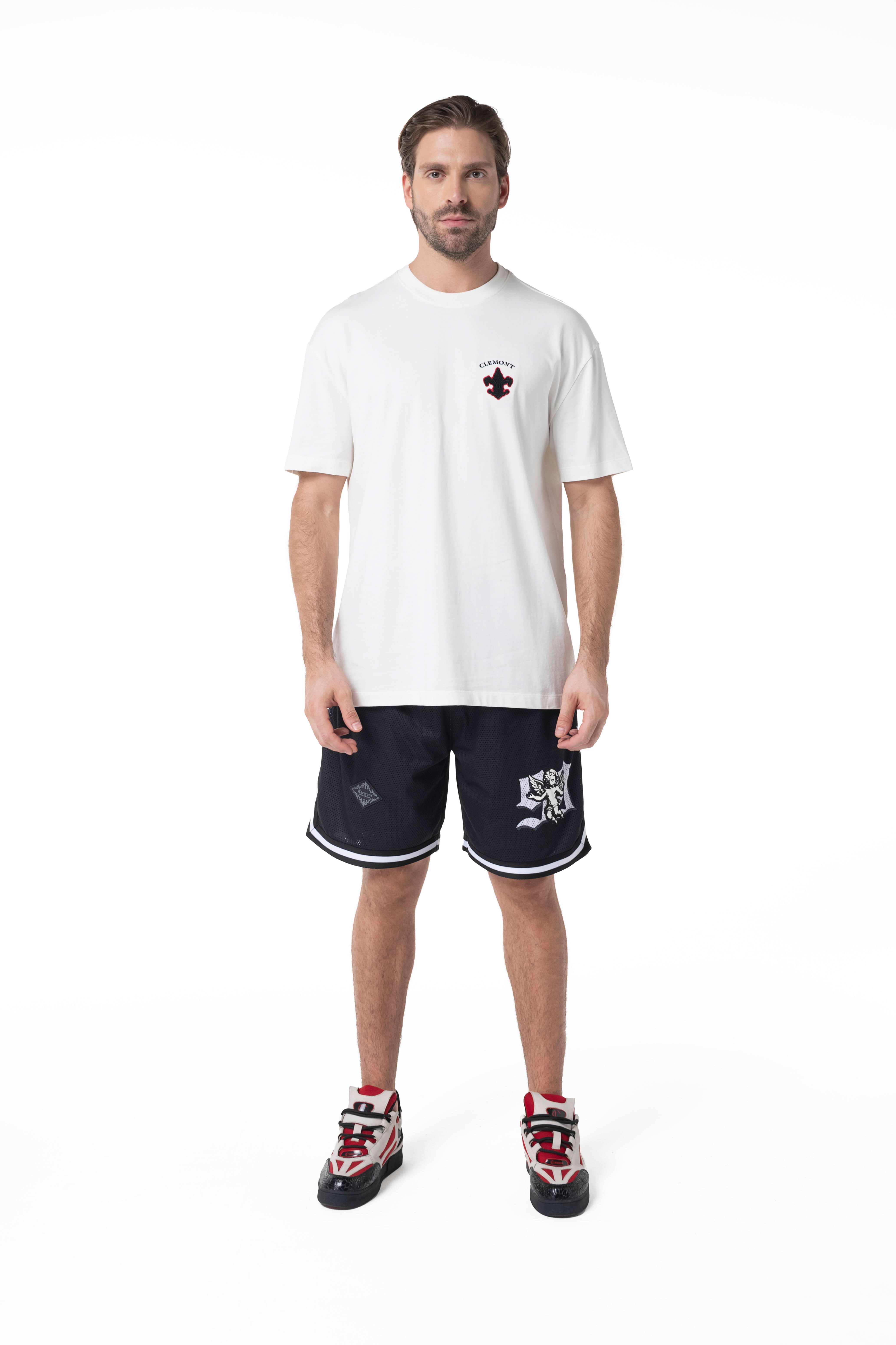 SINUOSO BLACK RED CREAM MEN'S T-SHIRT 3-PACK CLEMONT - IMAGE 3 - CLEMONT.US