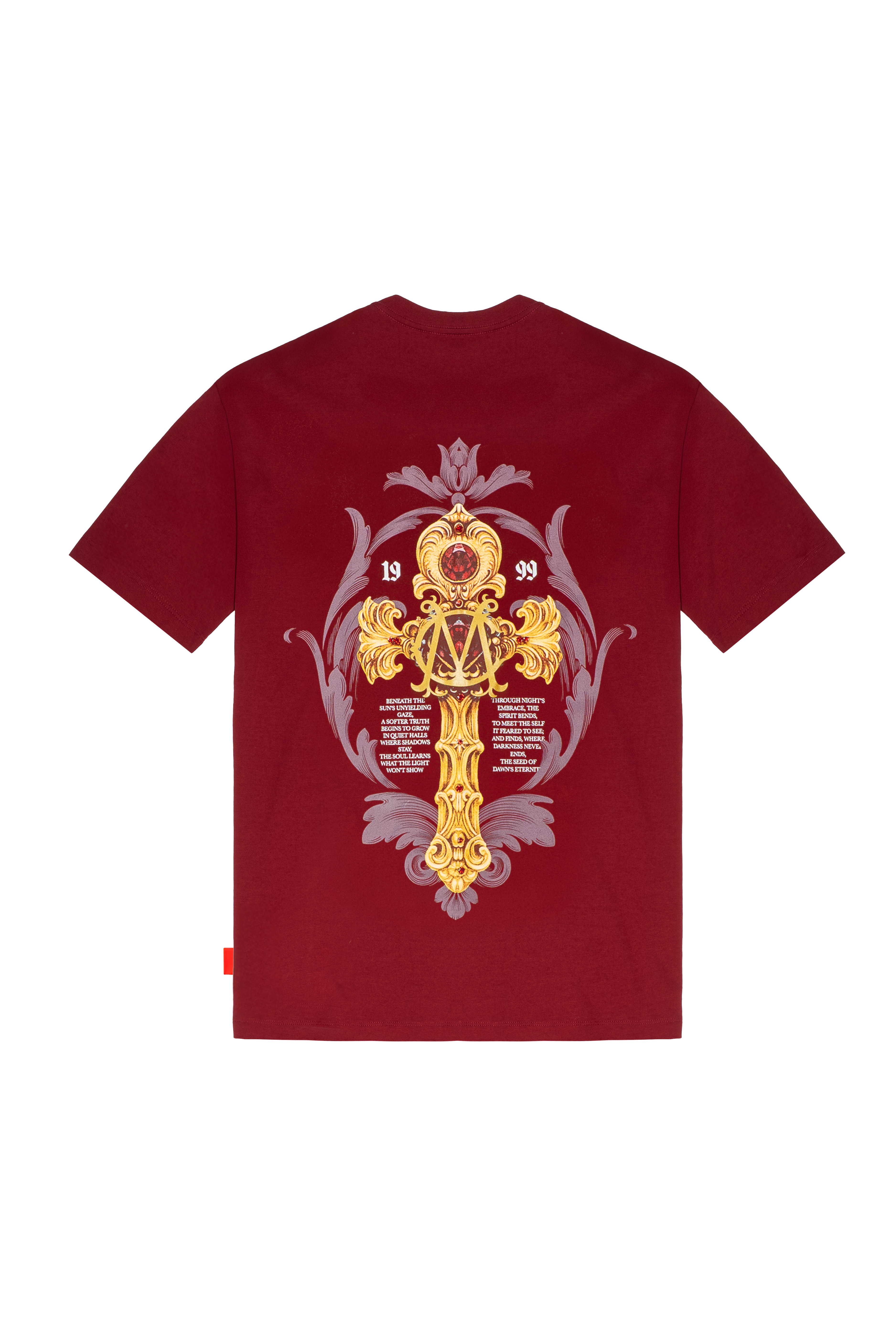 CONTENITORE BURGUNDY MEN'S T-SHIRT CLEMONT - IMAGE 1 - CLEMONT.US