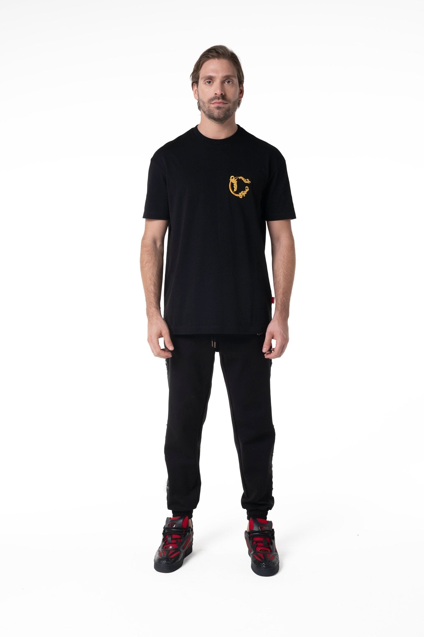 ANCORAGGIO BLACK MEN'S T-SHIRT CLEMONT - IMAGE 4 - CLEMONT.US
