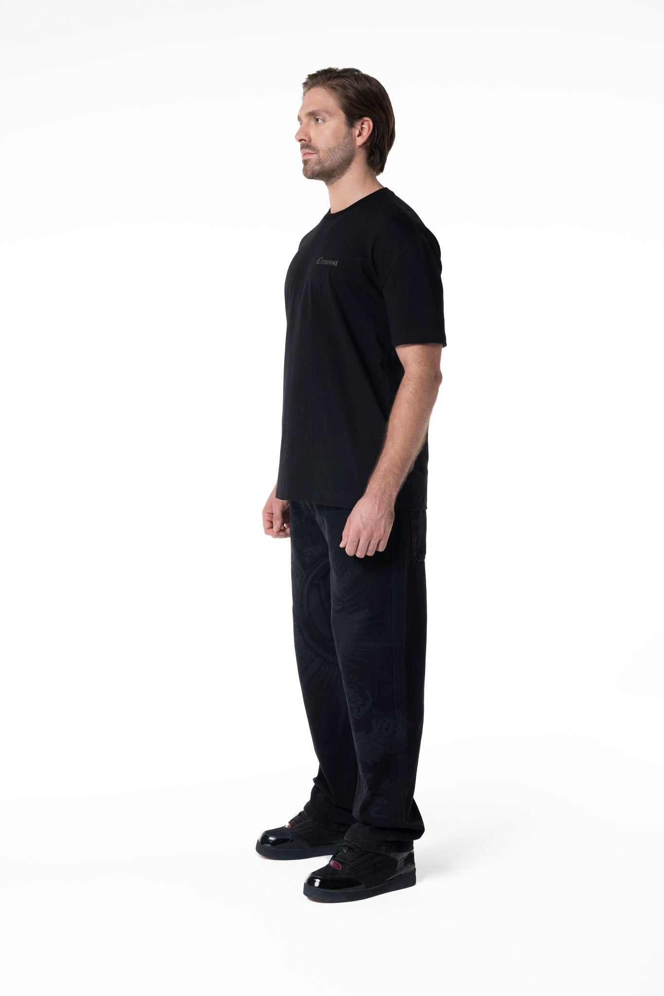 INABISSARE BLACK MEN'S T-SHIRT CLEMONT - IMAGE 5 - CLEMONT.US