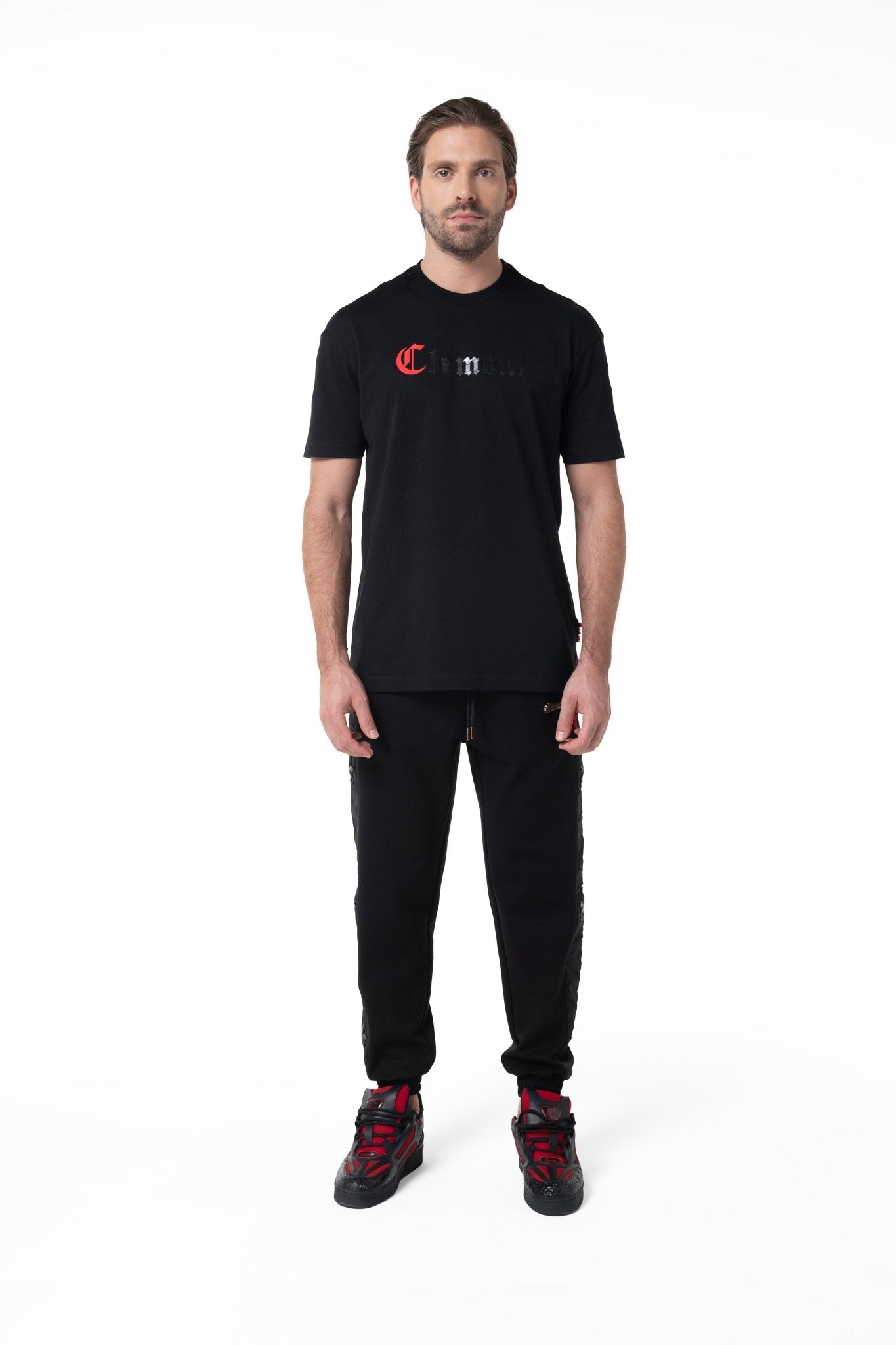 SPOGLIA BLACK MEN'S T-SHIRT CLEMONT - IMAGE 4 - CLEMONT.US