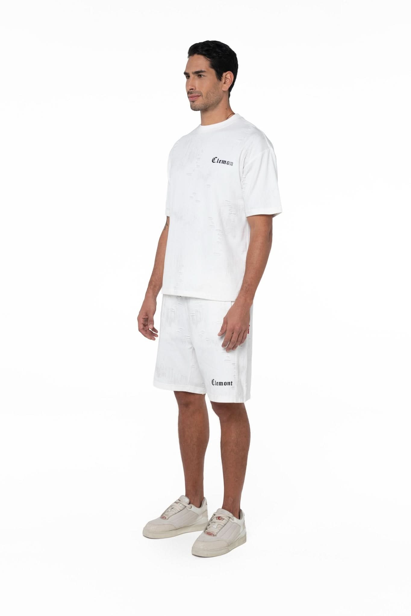 CAMISETA OVERSIZED MASCULINO ESTIVO CREMA/NEGRO CLEMONT - CLEMONT, LLC