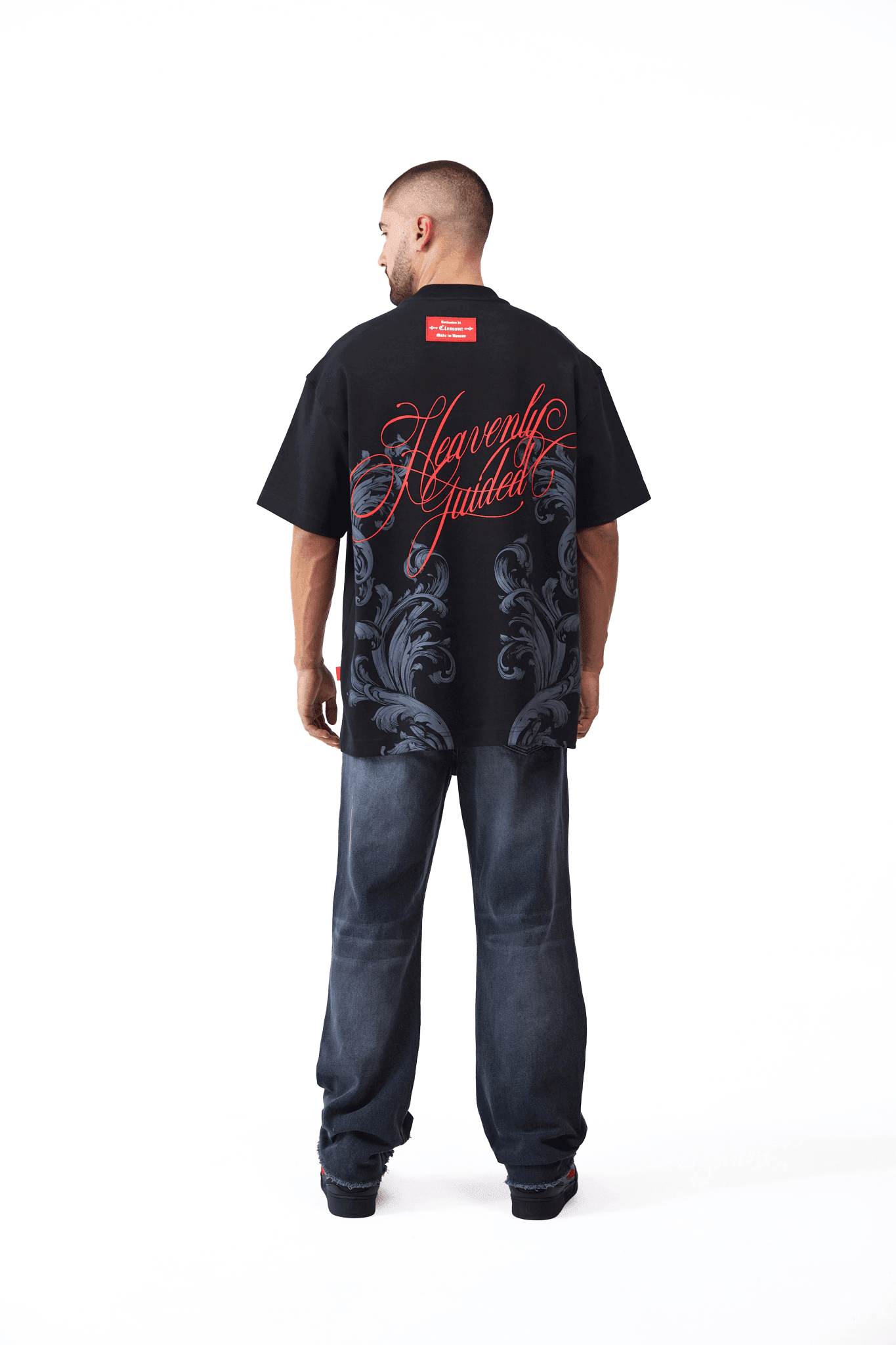 NOCTURNA T - SHIRT OVERSIZED MEN BLACK - CLEMONT US