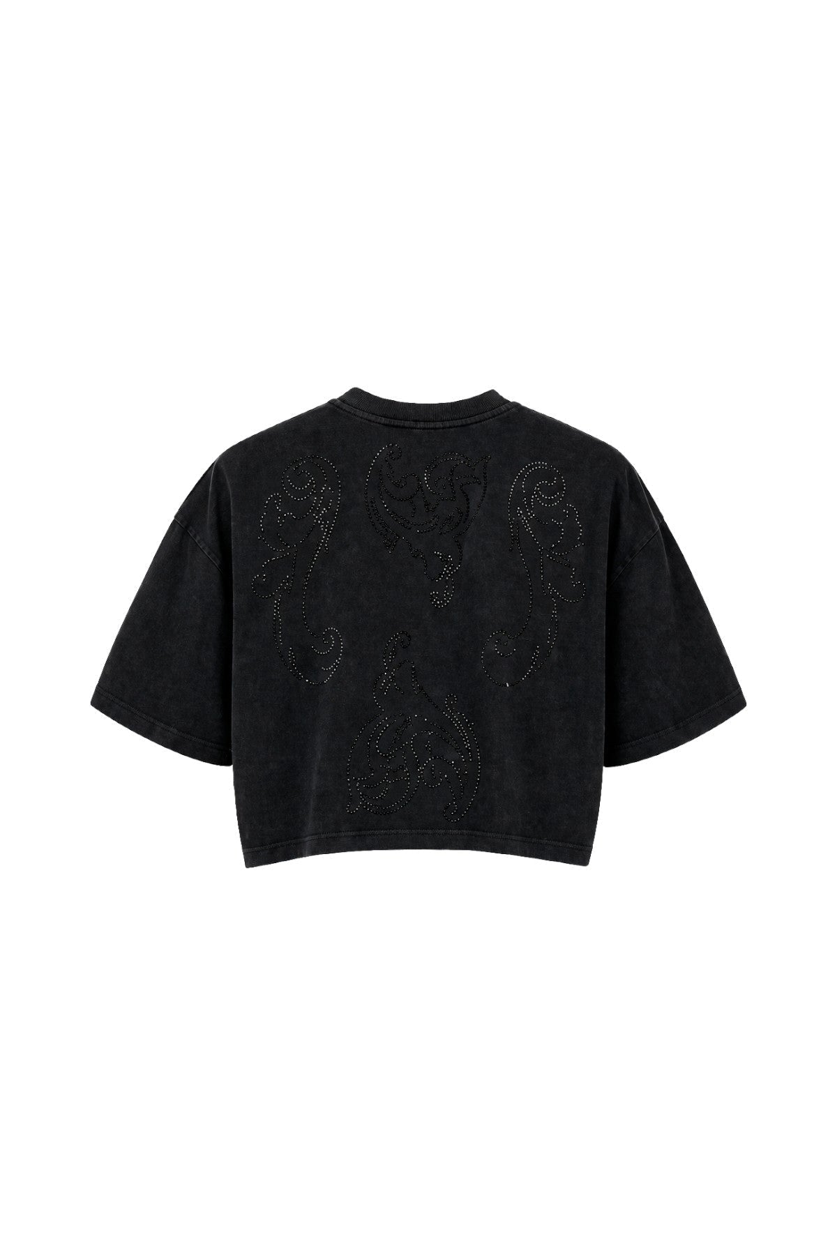 ANNEGARE BLACK WOMEN'S CROP TOP CLEMONT - IMAGE 3 - CLEMONT.US