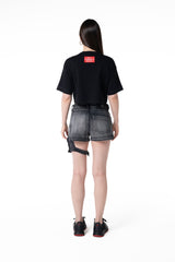 BLACK STRAP WOMEN'S CROP TOP CLEMONT - IMAGE 4 - CLEMONT.US