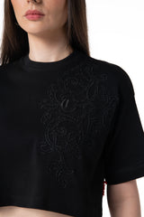 BLACK STRAP WOMEN'S CROP TOP CLEMONT - IMAGE 2 - CLEMONT.US