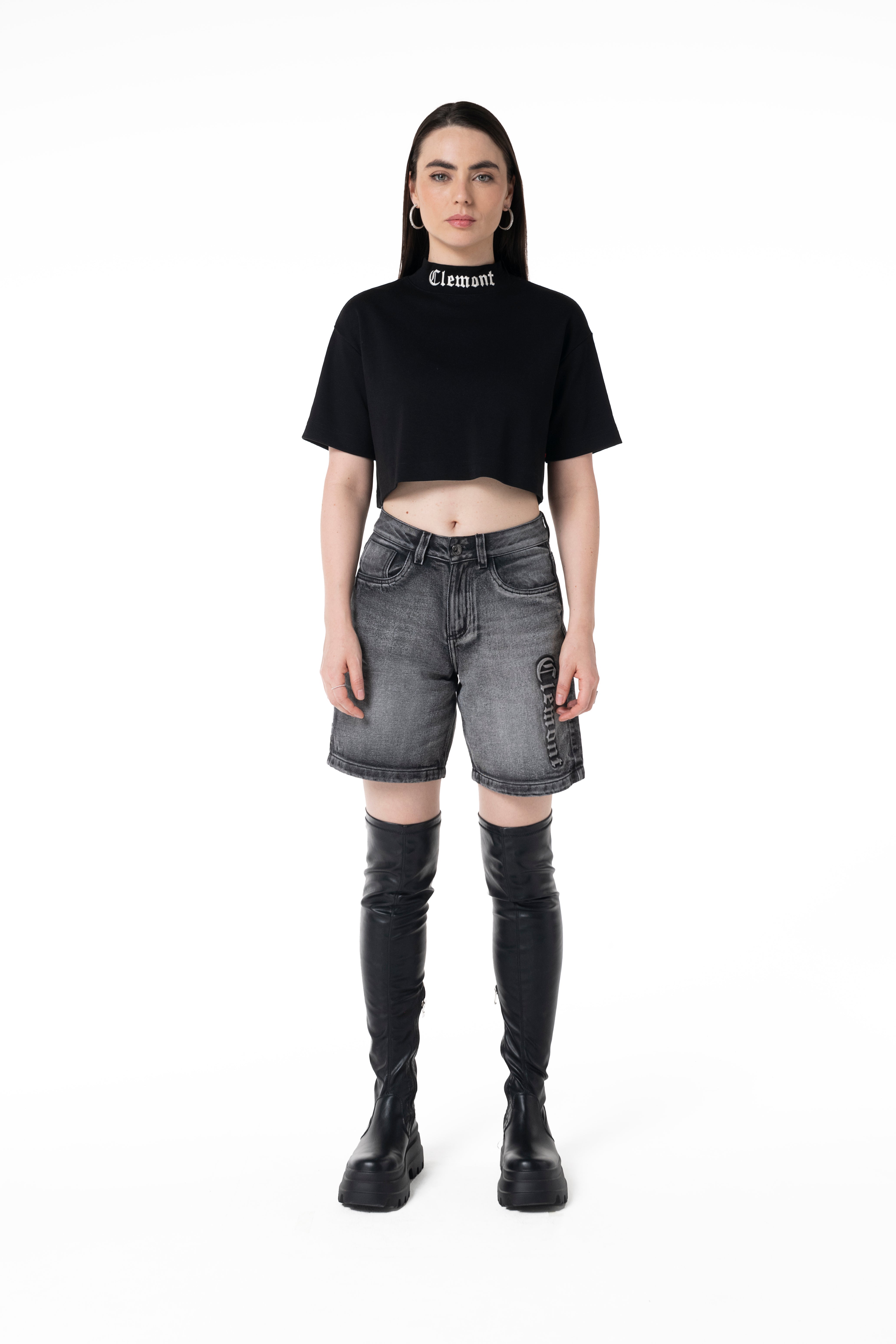 SERAFINA BLACK WOMEN'S CROP TOP CLEMONT - IMAGE 2 - CLEMONT.US