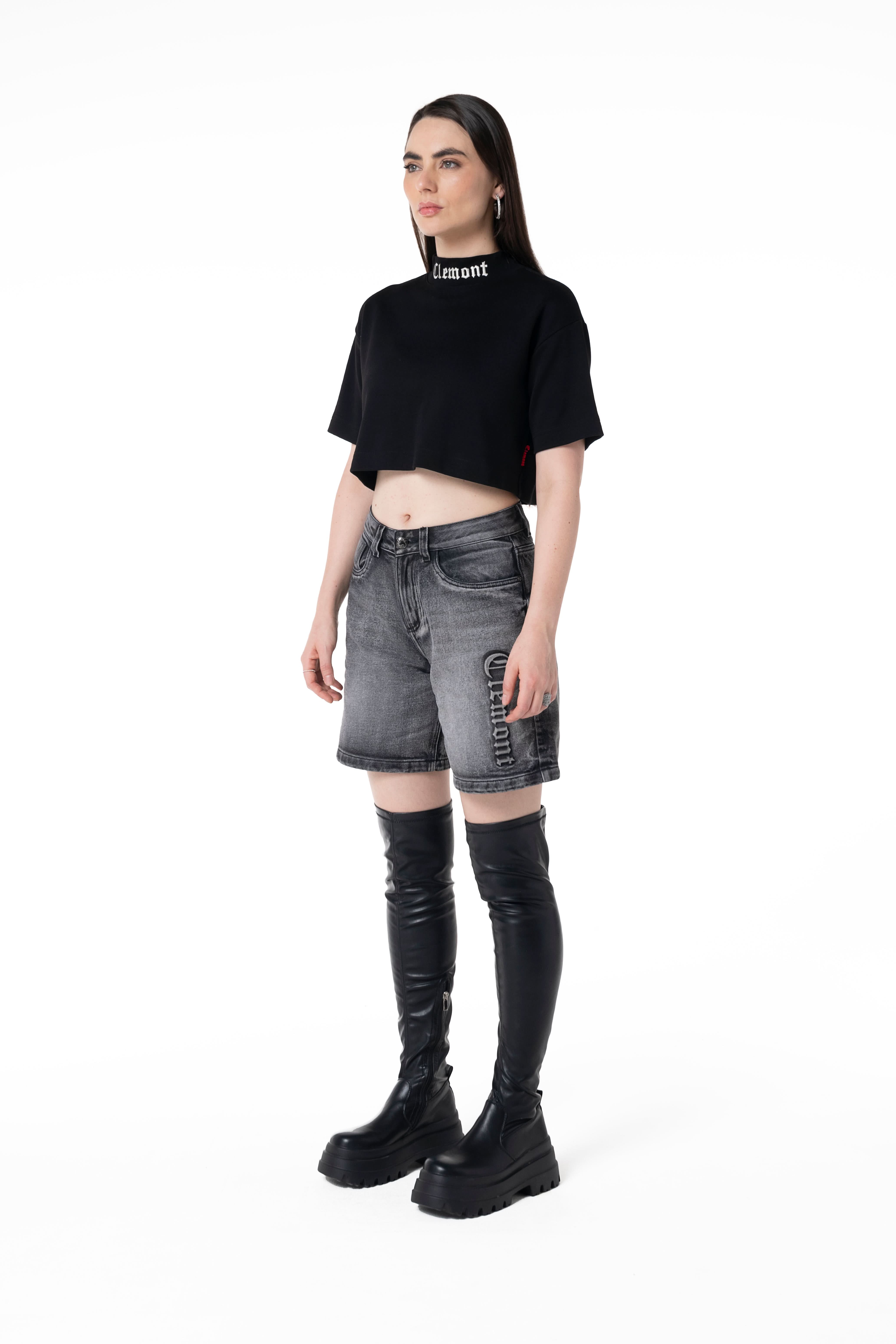 SERAFINA BLACK WOMEN'S CROP TOP CLEMONT - IMAGE 3 - CLEMONT.US