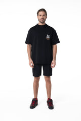 ANNEGATO BLACK MEN'S OVERSIZED T-SHIRT CLEMONT - IMAGE 3 - CLEMONT.US