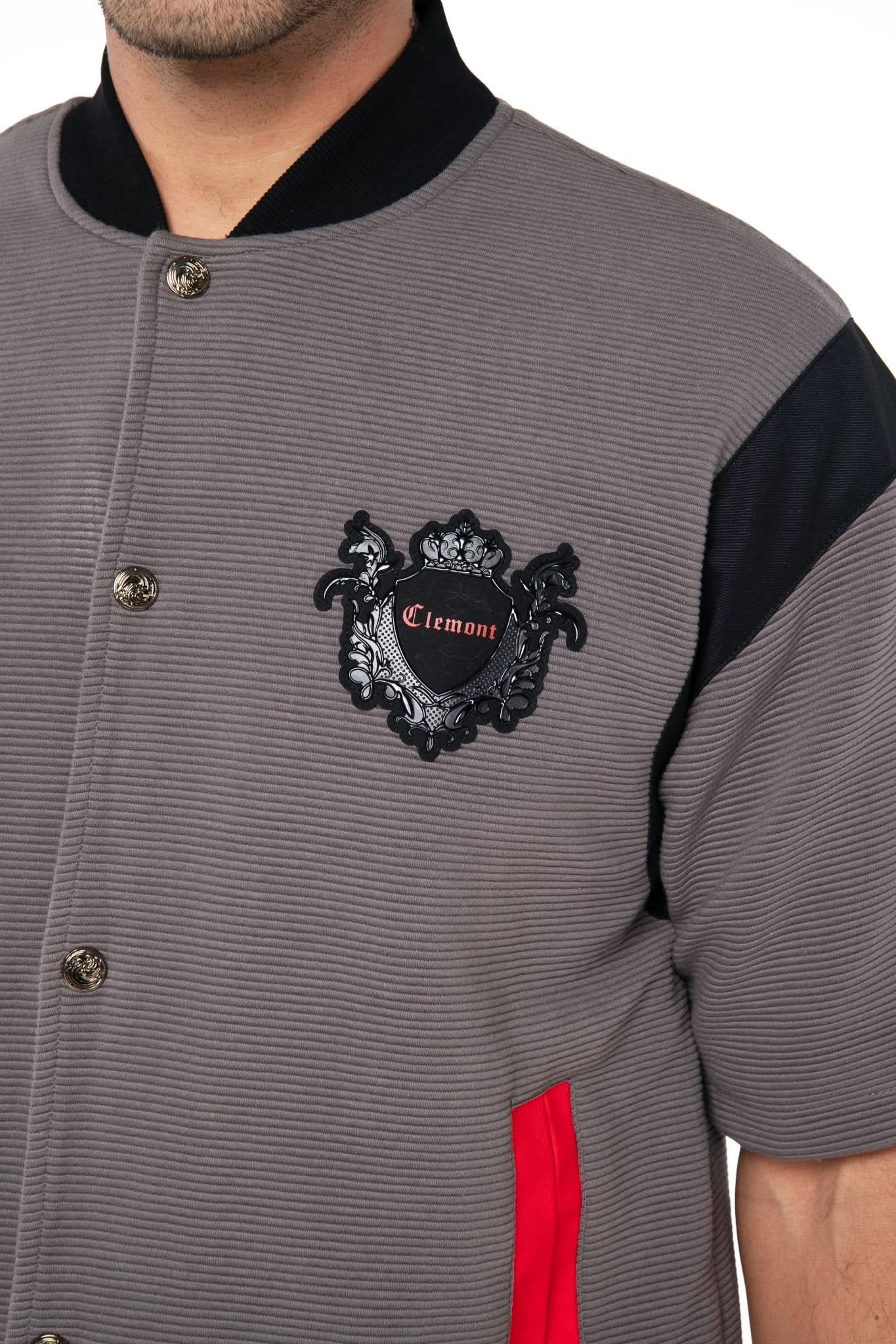 CAMISA SEMI OVERSIZED MASCULINA ISTANA GRIS CLEMONT - CLEMONT, LLC