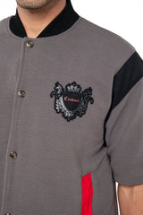 CAMISA SEMI OVERSIZED MASCULINA ISTANA GRIS CLEMONT - CLEMONT, LLC