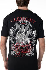 ECLISSATO BLACK MEN'S T-SHIRT CLEMONT - IMAGE 2 - CLEMONT.US