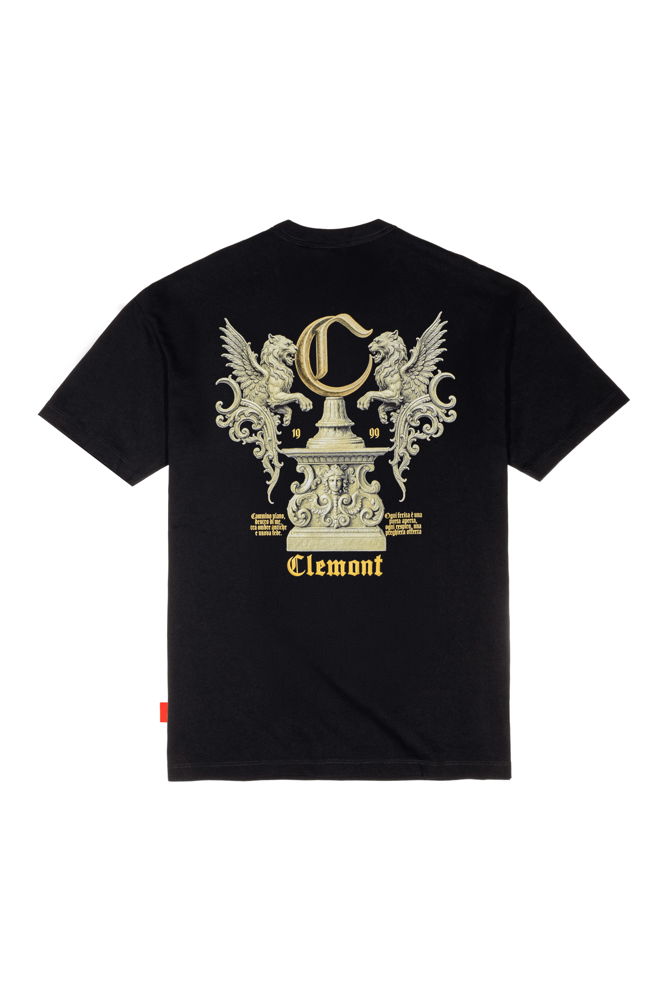 FASCINO BLACK MEN'S T-SHIRT CLEMONT - IMAGE 1 - CLEMONT.US