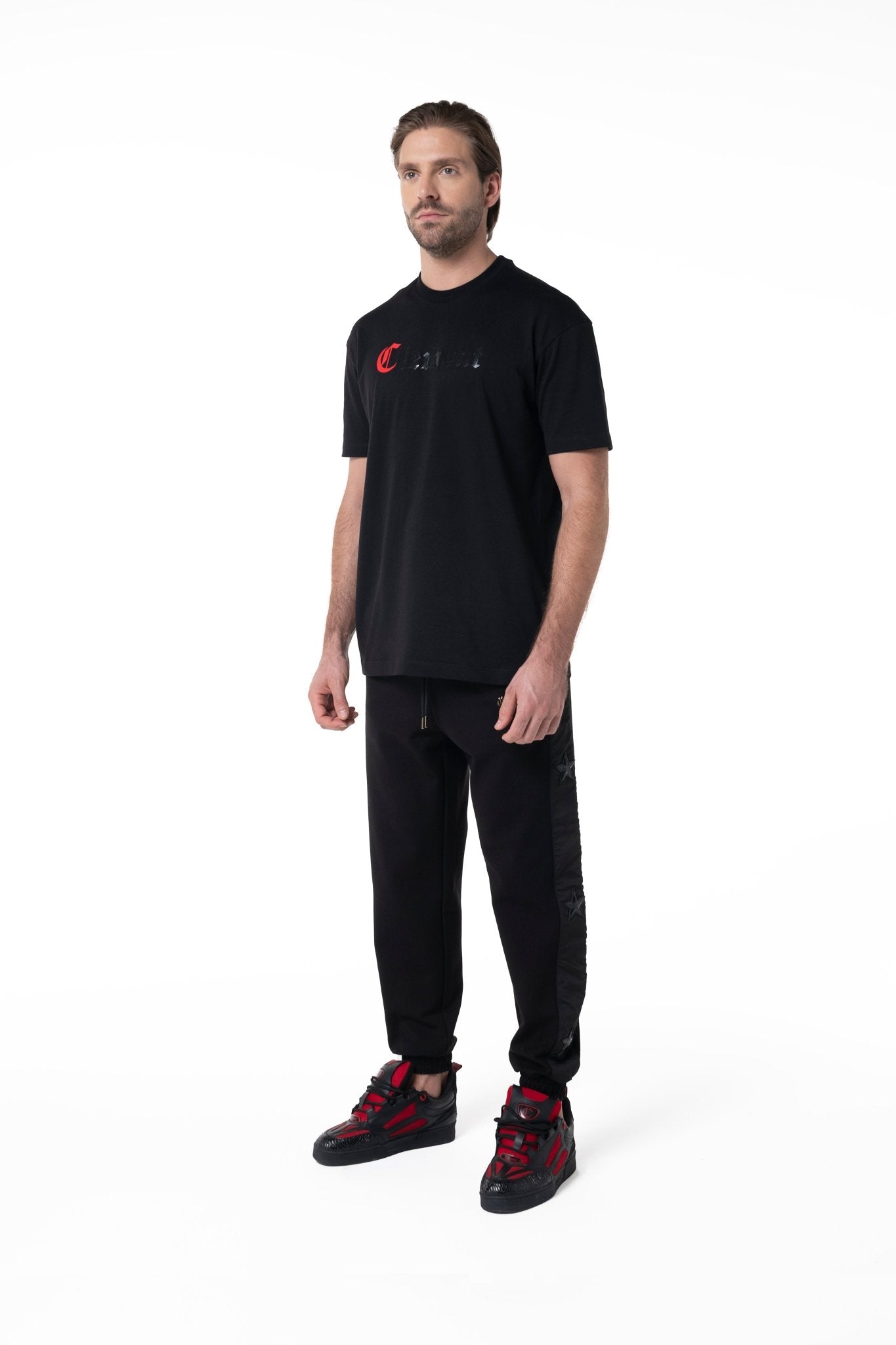 SPOGLIA BLACK MEN'S T-SHIRT CLEMONT - IMAGE 5 - CLEMONT.US