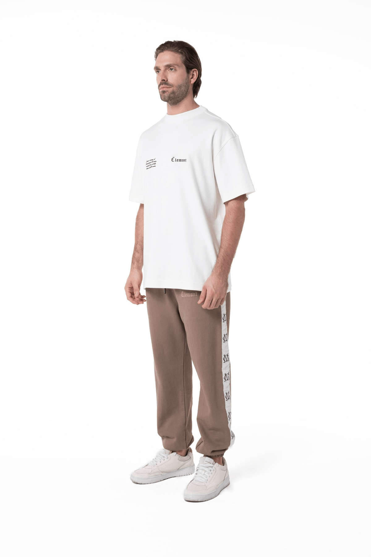 PALPITARE CREAM MEN'S OVERSIZED T-SHIRT CLEMONT - IMAGE 4 - CLEMONT.US