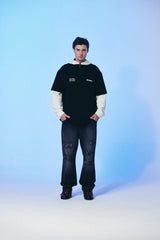 PALPITARE BLACK MEN'S OVERSIZED T-SHIRT CLEMONT - IMAGE 4 - CLEMONT.US