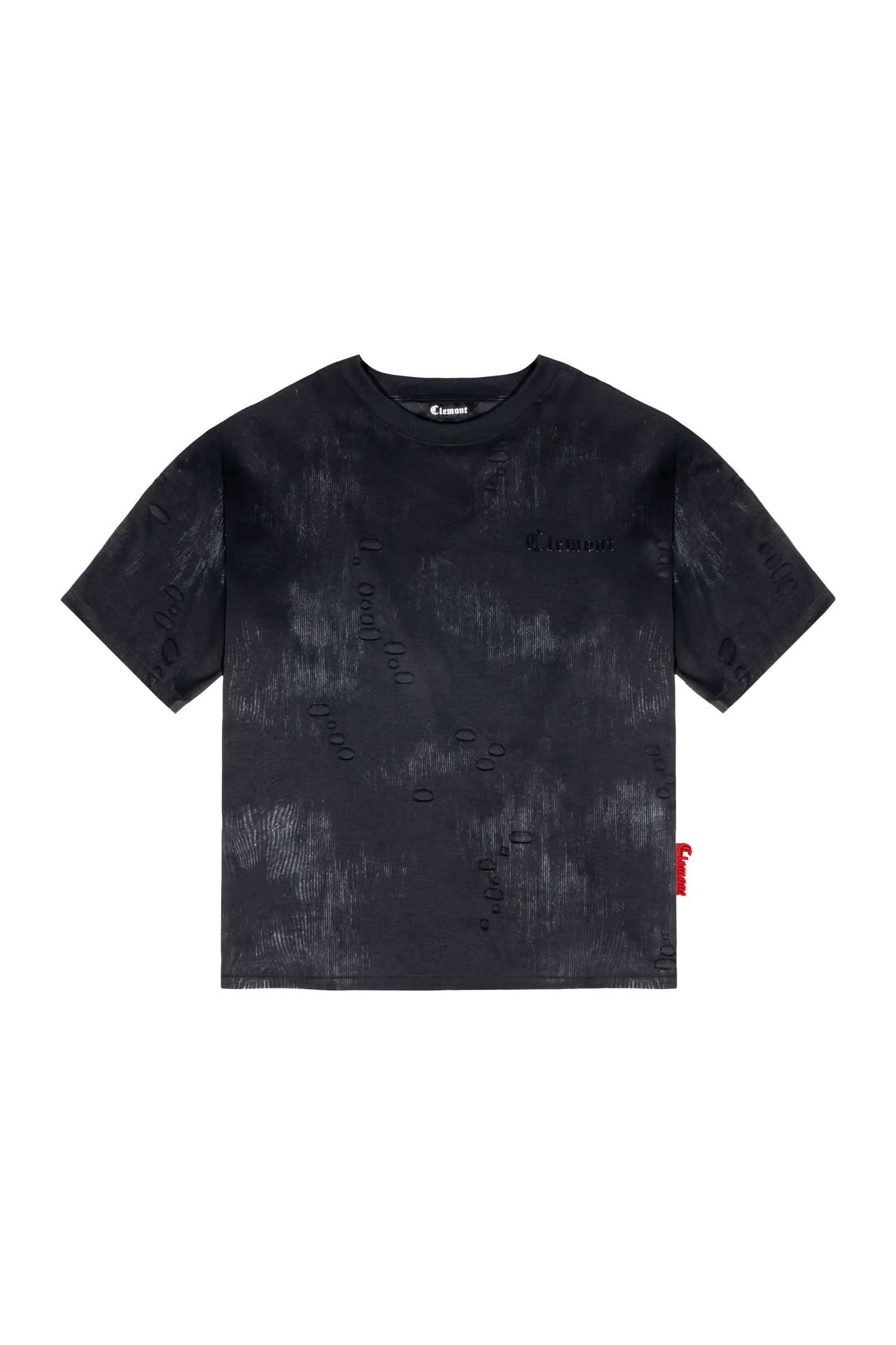 CAMISETA OVERSIZED MASCULINO ESTIVO NEGRO/SILVER CLEMONT - CLEMONT, LLC