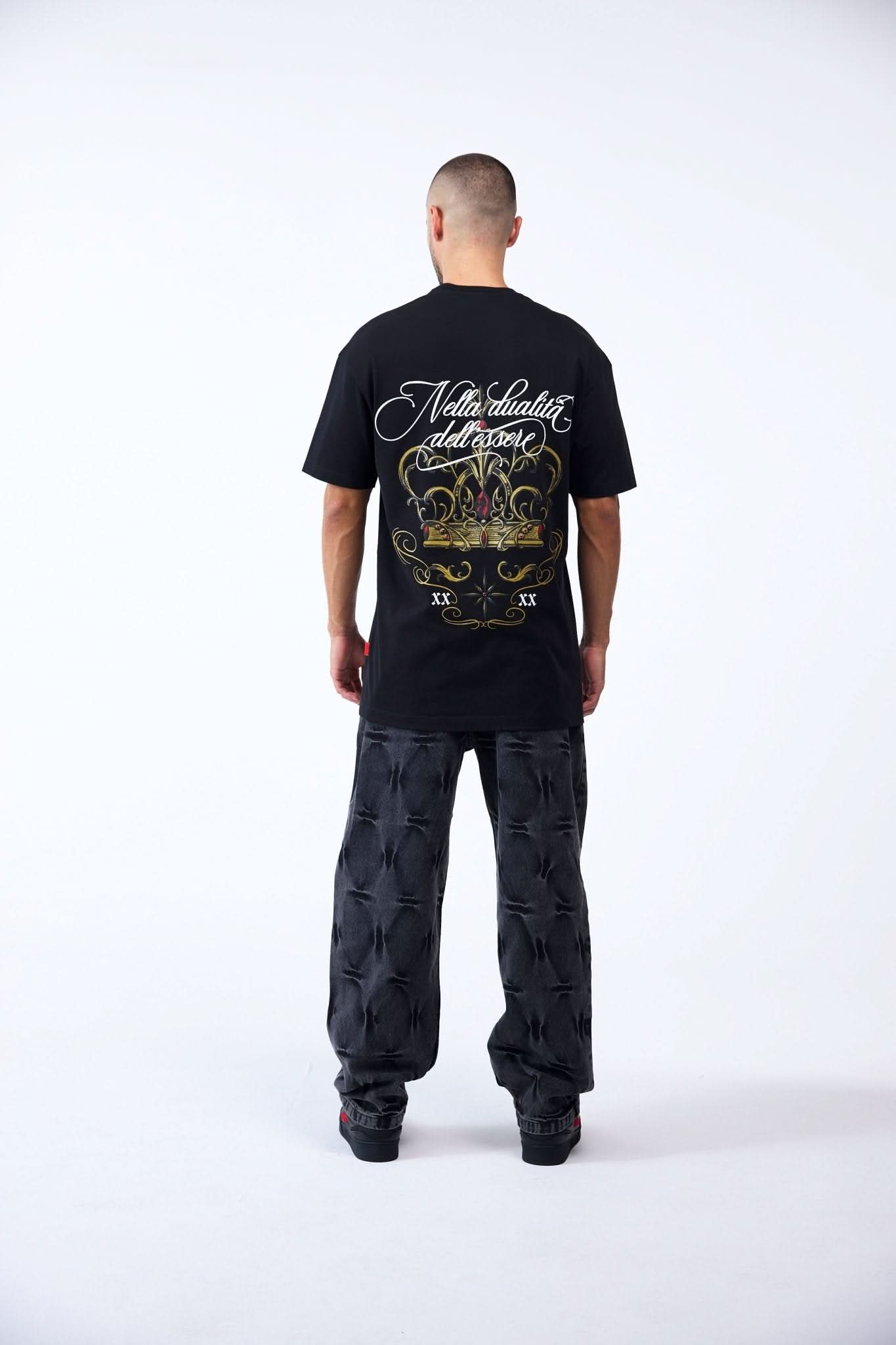 CAMISETA OVERSIZED MASCULINO FILIGRANA NEGRO CLEMONT - CLEMONT, LLC