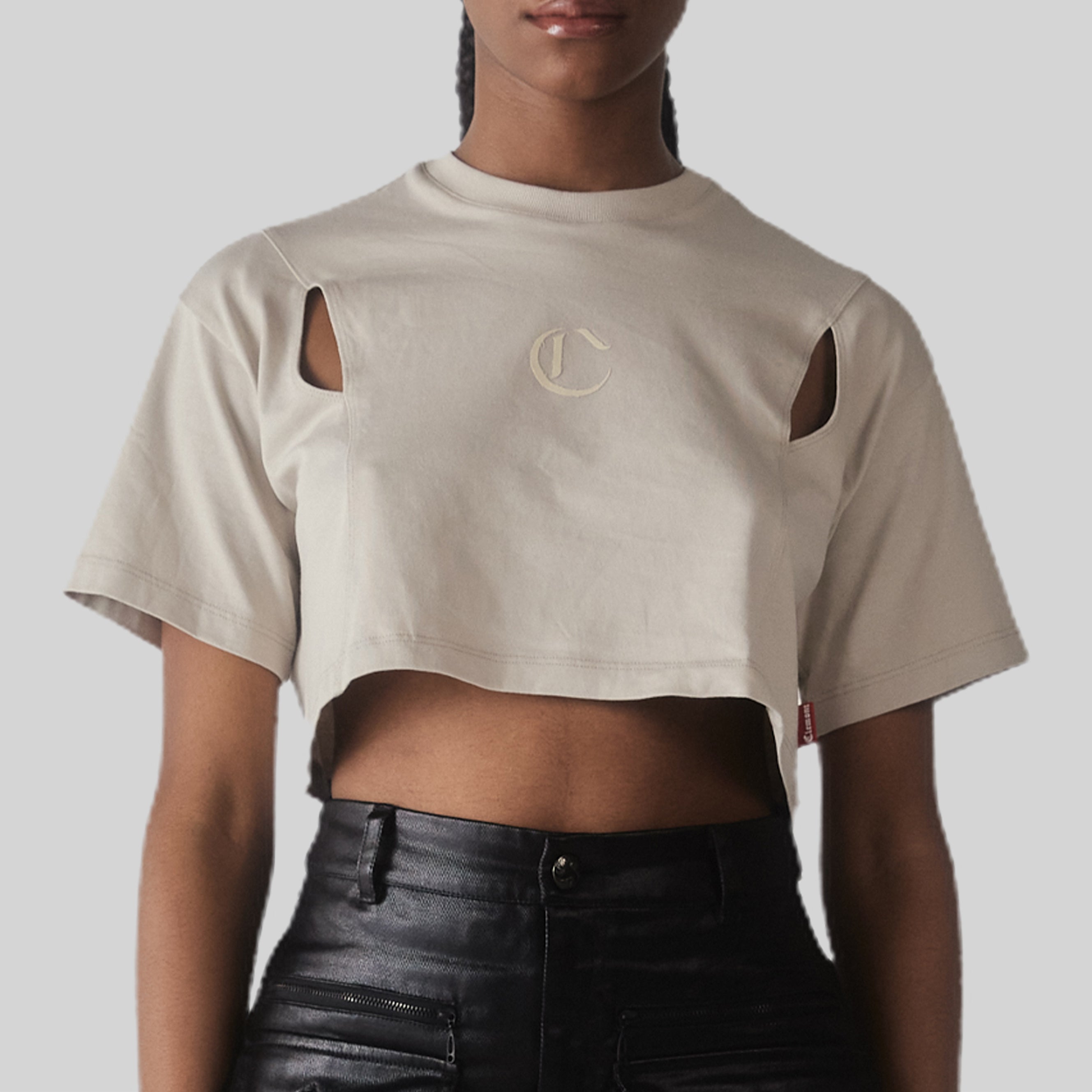 CROP TOP OVERSIZED FIUME SILVER CLEMONT