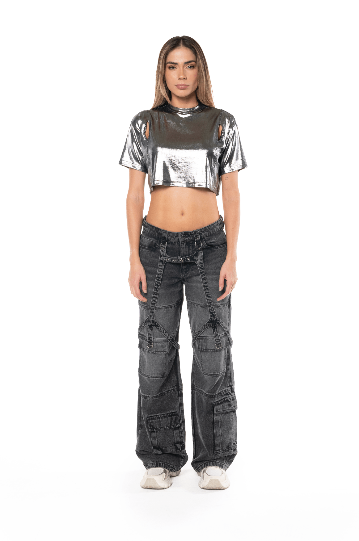 CROP TOP PLATINATO SILVER FEMENINO CLEMONT - CLEMONT, LLC