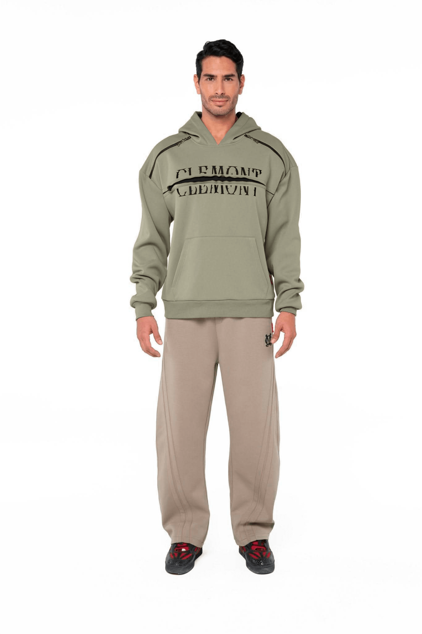 DECADUTO OVERSIZED HOODIE MEN GREEN - CLEMONT US