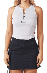 FRAGILE CROP TOP WOMEN GREY - CLEMONT US