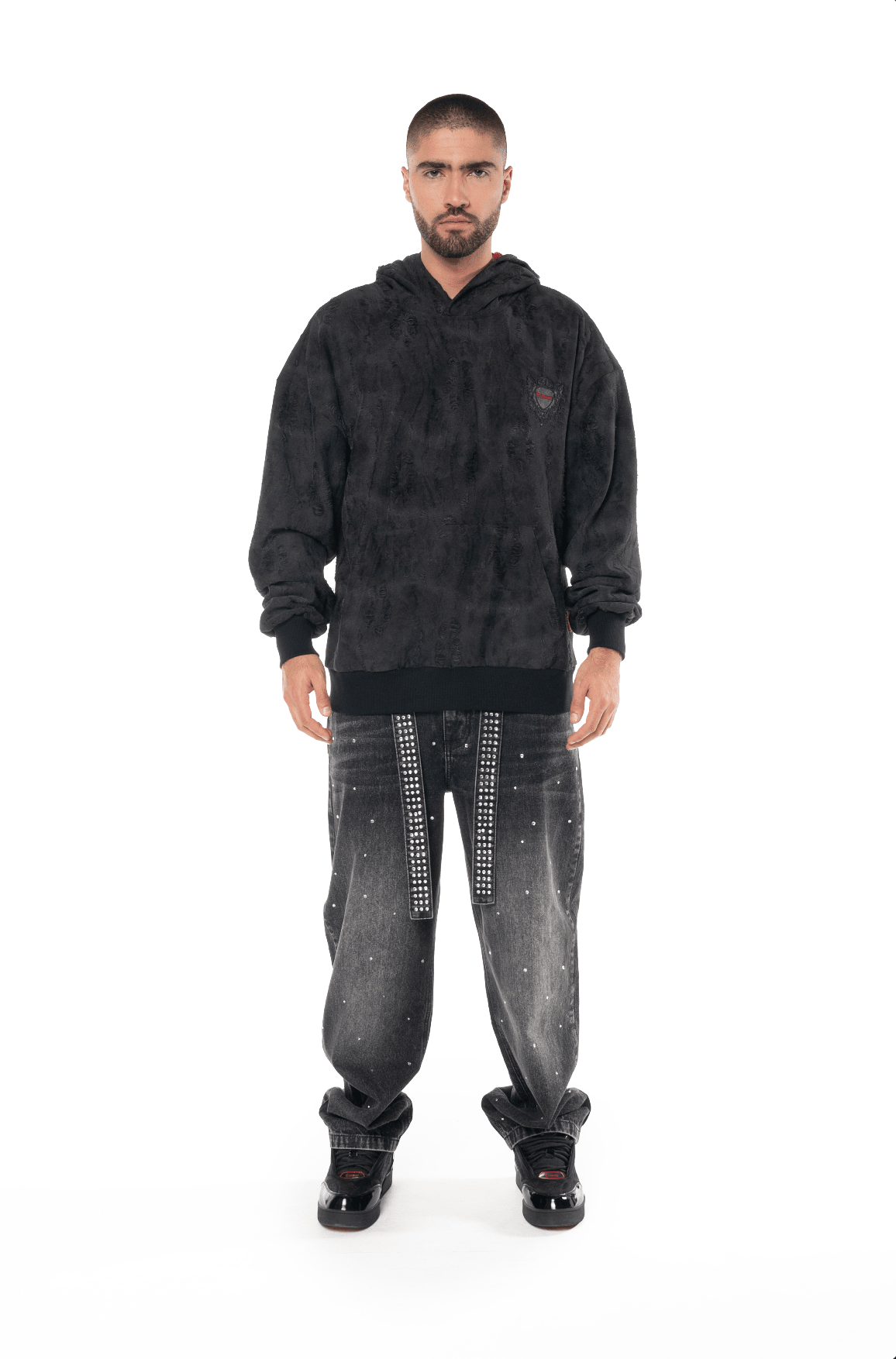 HOODIE DISPERAZIONE NEGRO MASCULINO CLEMONT - CLEMONT, LLC