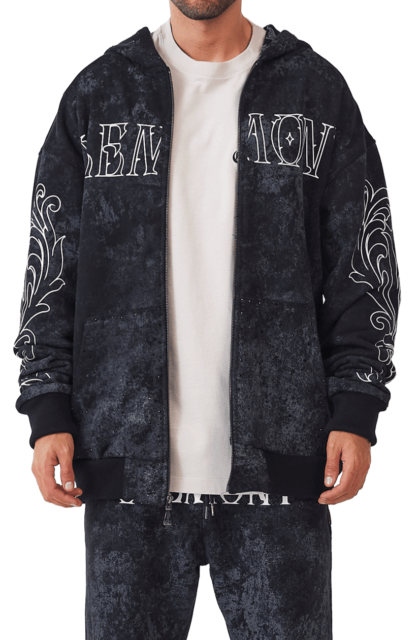 HOODIES HOMBRE MALEVOLO NEGRO CLEMONT - CLEMONT, LLC