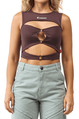 LIBERAZIONE TOP WOMEN MOCCA - CLEMONT US