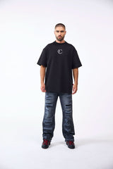NOCTURNA T - SHIRT OVERSIZED MEN BLACK - CLEMONT US