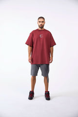 NOCTURNA T - SHIRT OVERSIZED MEN BURGUNDY - CLEMONT US