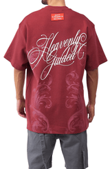 NOCTURNA T - SHIRT OVERSIZED MEN BURGUNDY - CLEMONT US