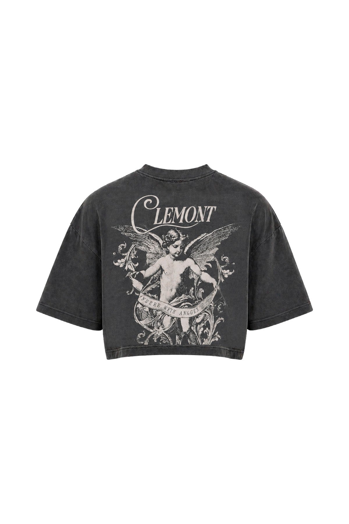 SPESSORE DARK GREY WOMEN'S CROP TOP CLEMONT - IMAGE 3 - CLEMONT.US