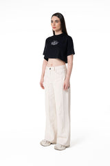 SPESSORE BLACK WOMEN'S CROP TOP CLEMONT - IMAGE 4 - CLEMONT.US