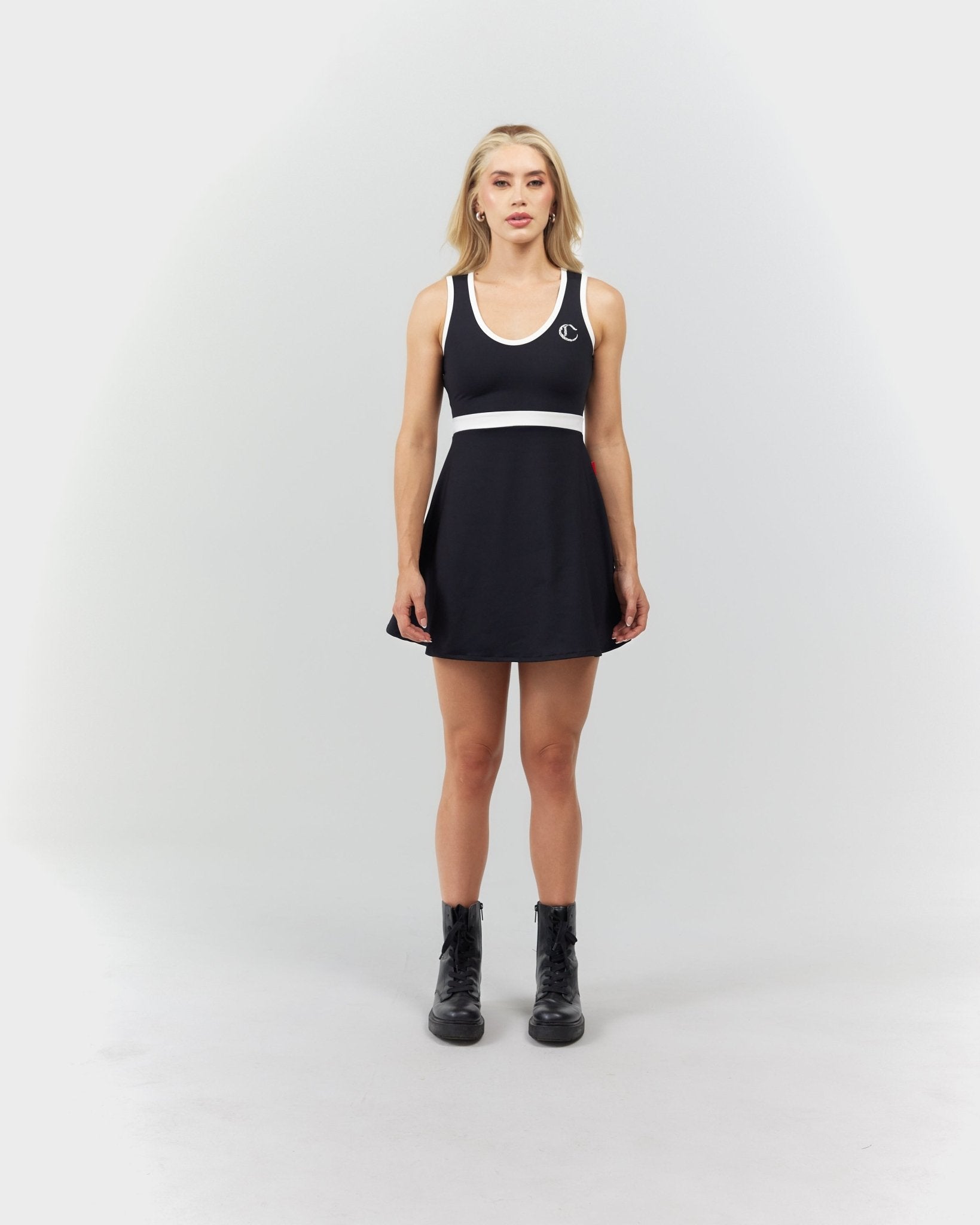 VESTIDO MUJER OPULENTIA NEGRO/CREMA CLEMONT - CLEMONT, LLC